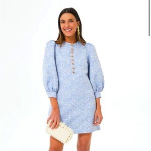 Blue Jacquard Samantha Mini Dress - NWT